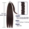 Braided Ponytail Extensions for Women, 32 inch Wrap Around Hair Extensions With Hair Tie,Natural Soft DIY Synthetic Hair Ponytail Extensions Long braids(4#-Chocolate Brown)