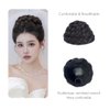 VAVANGA Small Size Natural Braided Chignon Bun Hairpiece Black Donut Scrunchie Clip in Hair Bun Updo Hair Piece Twisted Bun Ponytail Hair Extensions Clip in Fake Bun for Women(#1B, N1-BL)
