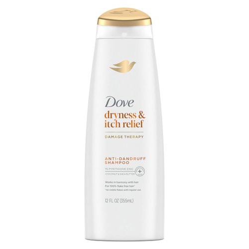 Dove DermaCare Scalp Anti Dandruff Shampoo Dryness and Itch Relief for Dry and Itchy Scalp Dry Scalp Treatment with Pyrithione Zinc 12 fl oz