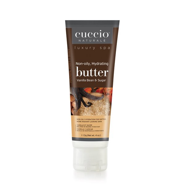 Cuccio Naturale Butter Blends - Ultra-Moisturizing, Renewing, Smoothing Scented Body Cream - Deep Hydration For Dry Skin Repair - Made With All Natural Ingredients - Vanilla Bean & Sugar - 4 Oz