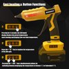 MONVICT Cordless Glue Gun for Dewalt 20V Battery with 50 Glue Sticks, Upgraded 100W Digital Temperature Adjustable Handheld Electric Power Full Size Heavy Duty Hot Glue Gun (Tool only)