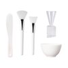 DIY Facial Mask Mixing Bowl Set 5 in 1 DIY Face Mask Mixing Bowl Set with Soft Silicone Face Mask Bowl Brushes Stick Spatula Powder Measuring Cup for DIY SPA Clay Mask
