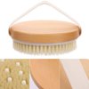 Dry Brushing Body Brush, 2 Pack Round Massage Scrub Brush with Natural Boar Bristles for Exfoliating Dry Skin, Lymphatic Drainage and Cellulite Treatment