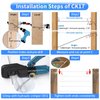 Muzata 20Pack 1/8" Swage Lag Screws Left & Right Cable Railing Hardware Kit Handed Thread for Wood Post T316 Stainless Steel Stair Deck WoodBudget System 10 Pairs CK17