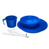 1-Person Camping Dish Table Set, Washable/Reusable Polypropylene Dinnerware Set for Camping and Outdoor Dining by Caddis Sports