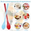 6 Pcs Long Handle iced tea Spoons Colorful 7.5 Inch Coffee Stirring Reusable Ice Cream Tea Egg Spoons Long Drink Teaspoons for Mixing Cocktail Stirring Milkshake Cold Drink