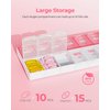 AMOOS Weekly Pill Organizer 2 Times a Day, Stylish Pill Box 7 Day AM PM with Large Compartments, Pill Case Easy to Use, BPA-Free Pill Container for Vitamins, Fish Oils, Supplements, Medicines, Pink