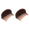 Ericotry 2Pcs 3.3inch Charming Bump It Up Volume Inserts Sponge Foam Hair Comb Do Beehive Hair Stick Bun Maker Tool Hair Base Styling Accessories Hair Increasing Tool (Brown)