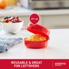 Sistema Microwave Egg Cooker and Poacher with Steam Release Vent, Dishwasher Safe, 9.16-Ounce, Red