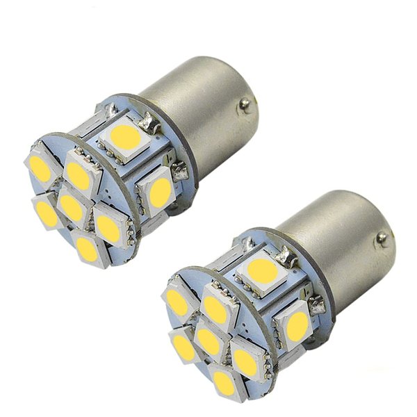 Ruiandsion 2pcs 1157 LED Bulb White 6V BAY15D 5050 12SMD LED Light Bulbs for Back Up Reverse Lights Brake Lights Tail Lights,Non-polarity