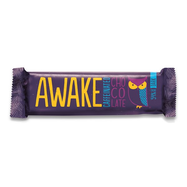 Awake Caffeinated Chocolate Energy Bar, Dark Chocolate 1.34oz