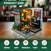 DIY Miniature Dollhouse Kit , DIY Handmade Crafts for Adults, Wooden Mini Craft Coffee Shop, Mini House Building Kit, Book Nook Kit，Diy Booknook Kit, Tiny House Christmas Décor, Christmas Decoration Dollhouse