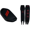 REPROTECTING Silicone Rubber Key Fob Cover Compatible with 2024 2023 Kia Telluride (Black with White/Black with red, 5 Buttons)