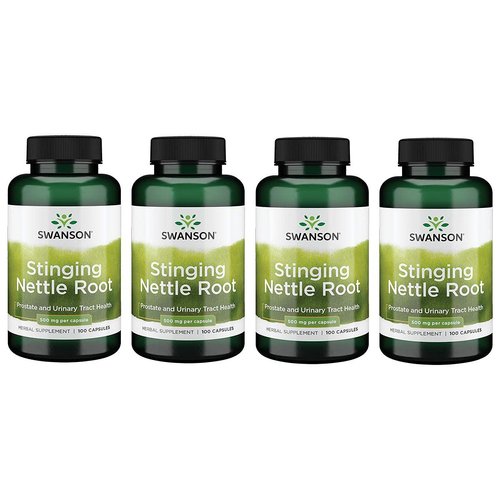 Swanson Stinging Nettle Root (Urtica Dioica) - Herbal Supplement - (100 Capsules, 500mg) 4 Pack