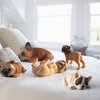 BRETOYIN Mini Bulldogs Figurines 5PCS Puppy Party Decorations for Girls Sleeping Dog Figurines for Kids Dogs Figures Bulldog Toys Dollhouse Christmas Birthday Gift 2-3.5 Inch