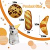 Cooway Cute Dog Toys Set,Food Shape Dog Squeaky Plush Toys for Puppy, Cute Stuffed Breads Breakfast Dog Teeth-Cleaning Chew Toy with Squeakers for Puppy Small Medium Dogs (3 Pack)