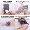 Antimbee 12-Pack Soap Pocket Exfoliating Soap Saver Pouch, Body Scrubber Rough Sponge Exfoliator for Bath or Shower, Gray Mesh Bar Soap Foam Lather Pouch