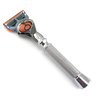 G.B.S Flex ball Handle Razor with Flex ball Pivot Ball technology All Chrome Diamond Knurled Pattern Long Handle Shaving Razor