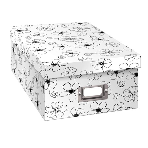 Pioneer Photo Albums B-1BW Inked Storage Box, Floral Design