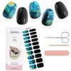 Kalolary Starry Night Gel Nail Stickers Wraps, Starry Sky Full Wrap Nail Gel Polish Strips, Brighter and Waterproof Adhesive Real Gel Nail Polish Stickers for Birthday Gift（UV/LED Lamp Required）