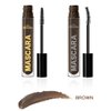MENAKA Mascara Volumizing, Lengthening, Defining, Curling, Waterproof Mascara Set, Holiday Gift for Beauty Lovers,Vegan & Cruelty-Free,Brown,2 Count