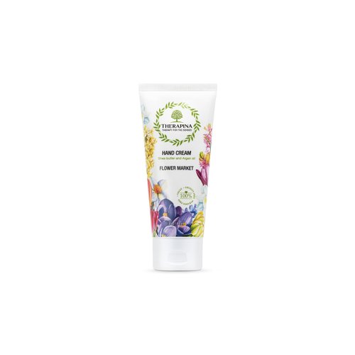 THERAPINA Aromatherapy Hand Cream for Dry Skin – Shea Butter Hand Cream for Women and Men with an Awakening, Long-Lasting Flower Market Scent – Vegan Hand Cream Lotion for Dry Skin, 3 Oz.
