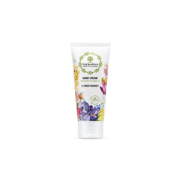 THERAPINA Aromatherapy Hand Cream for Dry Skin – Shea Butter Hand Cream for Women and Men with an Awakening, Long-Lasting Flower Market Scent – Vegan Hand Cream Lotion for Dry Skin, 3 Oz.