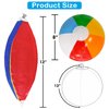 Lamnhin 12'' Beach Ball for Kids - 14 Pack Beach Balls Bulk Inflatable Pool Beach Balls Bulk Hawaiian Tropical Theme Party Decorations Favors Supplies
