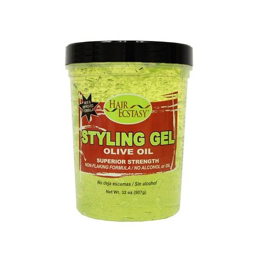 Hair Ecstasy Styling Gel 32oz Olive Oil Super Strength
