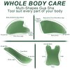 Rena Chris Guasha Massage Tool, 4 Pcs Gua Sha Facial Tool, Guasha Board for SPA Acupuncture Therapy Trigger Point Treatment, Gua Sha Scraping Massage Tool（Green）