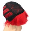 Wiginway Bowl Cut Costume Wig, Mushroom Cut Wigs for Male Women, Short Yaki Straight Fluffy Wigs, Red
