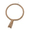 Bird Rope Swing Toy Parrot Climbing Perch Stand for Cockatiel Conure Cockatoo Parakeet Cage Hanging Decor (B: Round)