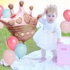 Shiny Pink Crown Balloons Cap Balloon Royal Prince Princess Party Decoration, 6 Pack Rose Gold Crown Shaped Foil Balloons Kids Party King Party Queen Theme Party Supplies Birthday Decoration
