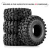 INJORA 1.0 Tires - 58 * 24mm Swamp Stomper S5 Tires for SCX24 AX24 TRX4M FCX24 1/24 1/18 RC Crawler Car,T1015