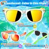 Joycover Kids Sunglasses Bulk, 24 Pack Kids Sunglasses Party Favor, Translucent Sunglasses for Kids with UV400 Protection, Graduation Party Supplies, Beach, Pool Party Favors, Party Favor for Kids 4-8