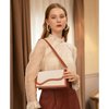 Telena Shoulder Bag for Women, Vegan Leather Women's Shoulder Purses Handbags with 2 Removable Strap Crossbody Bag Purses Beige with Brown