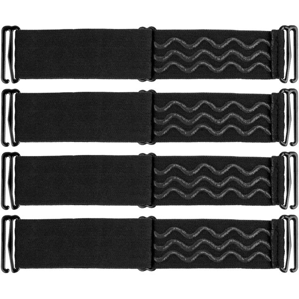 Rolybag Black Adjustable Elastic Band for Wigs Nonslip Wig Elastic Bands Removable Elastic Wig Strap Adjustable wig band for glueless wig Elastic Wig Straps Accessories for Sewing Making Wigs (4pcs)