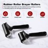 3 Pack Brayer Rollers for Crafting, Vinyl Rubber Roller Brayers, Printmaking Brayer Rollers for Cricut Maker, Gluing, Printing, Inking and Stamping(Black)