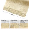 YILITE Human Hair Extensions Wire Hair,20 Inch 110g #60 Platinum Blonde Wire Hair Extensions Human Hair,Remy Human Hair Extensions with Invisible Fishing Line (20inch #60 110g)