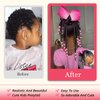 Kids Ponytail Extension With Beads Braids Kids Hair Extensions For Girls Braid Ponytail Extension Hair Beads For Kids Girls Kids Hair Accessories For Girls (White&Transparent)