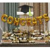 Treasures Gifted Gold Congrats Balloons - Graduation Decorations Class of 2023 - Congratulations Banner - Gold Graduation Banner 2023, Graduation Balloons 2023 - Gold Graduation 2023 Balloons