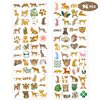 8 Sheets (96PCS) Cheetah Tattoos Temporary Jungle Theme Birthday Party Supplies Favors Decorations Tattoo Stickers For Boys Girls Gifts Classroom School Prizes Rewards
