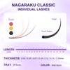 NAGARAKU Eyelash Extensions Individual Lashes 0.05mm C curl 11mm Classic Matte Black Soft Natural Professional 16 rows Beauty Salon Supplies