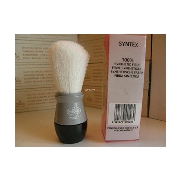Omega Shaving Brush # 90103 100% Synthetic Syntex GRAY by OMEGA