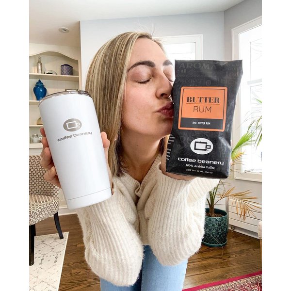 Butter Rum Cake Coffee by Coffee Beanery | 12oz Flavored Coffee Ground Medium Roast Coffee| 100% Specialty Arabica Coffee Ground | Gourmet Coffee | Flavored Ground Coffee Medium Roast
