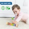 Rain Stick, 7.7” Wooden Rainmaker Montessori Toys for Baby 3-6-12 Months, Baby Rattle Sensory Development Toys, Infant Musical Instruments Toys Baby Boys Girls Gifts for 1 Year Old Toddlers Kids