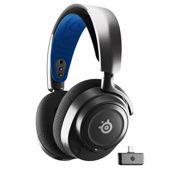 SteelSeries Arctis Nova 7P Wireless Multi-Platform Gaming & Mobile Headset — Nova Acoustic System — 2.4GHz & Simultaneous Bluetooth — 38Hr Battery — USB-C — Gen2 Mic — PS5, PS4, PC, Switch - Black