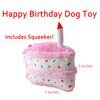 Dog Birthday Toy Squeaky Chews - Birthday Cake Dog Toy and Cupcake Dog Toys | Birthday Toys (Pink)