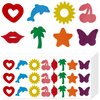 360pcs Tanning Sunbathing Stickers, 15 Sheets Self-Adhesive Indoor Tanning Stickers 8 Styles Heart, Dolphin, Cherry Shaped Colorful Tanning Bed Stickers for Body Summer Beach Outdoor