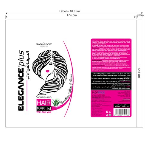 Elegance Plus Hair Serum, 10.1 Oz, Aloe Vera Based, Hair Serum that Nourishes and Softens your Hair, Long Lasting Shine